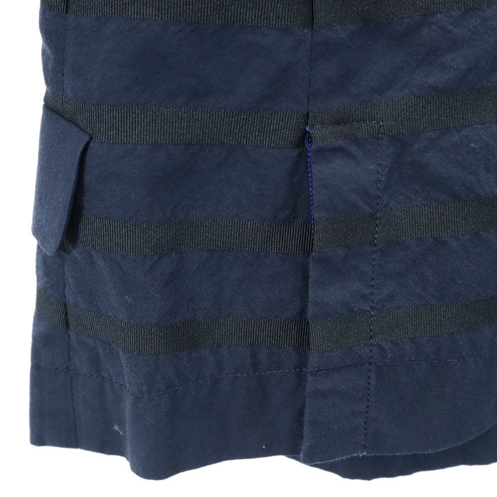 sacai luck - サカイラック 日本製 ボーダー柄 ニット切替 ダブル ブレザー 1 ネイビー sacai luck アンコン レディース サカイラック 日本製 ボーダー柄 ニット切替 ダブル ブレザー 1