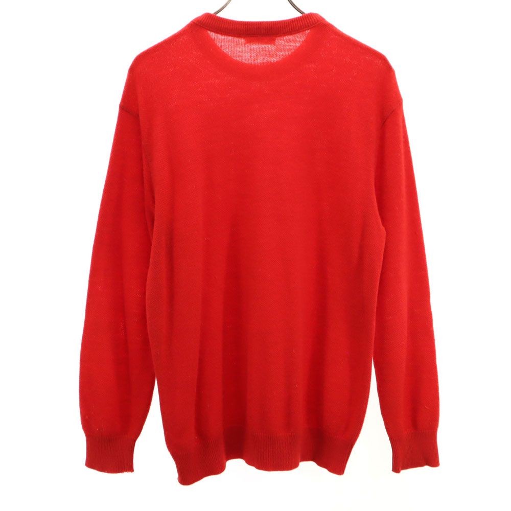 80sフランス製 LACOSTE CHEMISEアクリルニットポロ赤レッド長袖 80sフランス製 LACOSTE CHEMISEアクリルニットポロ赤レッド長袖