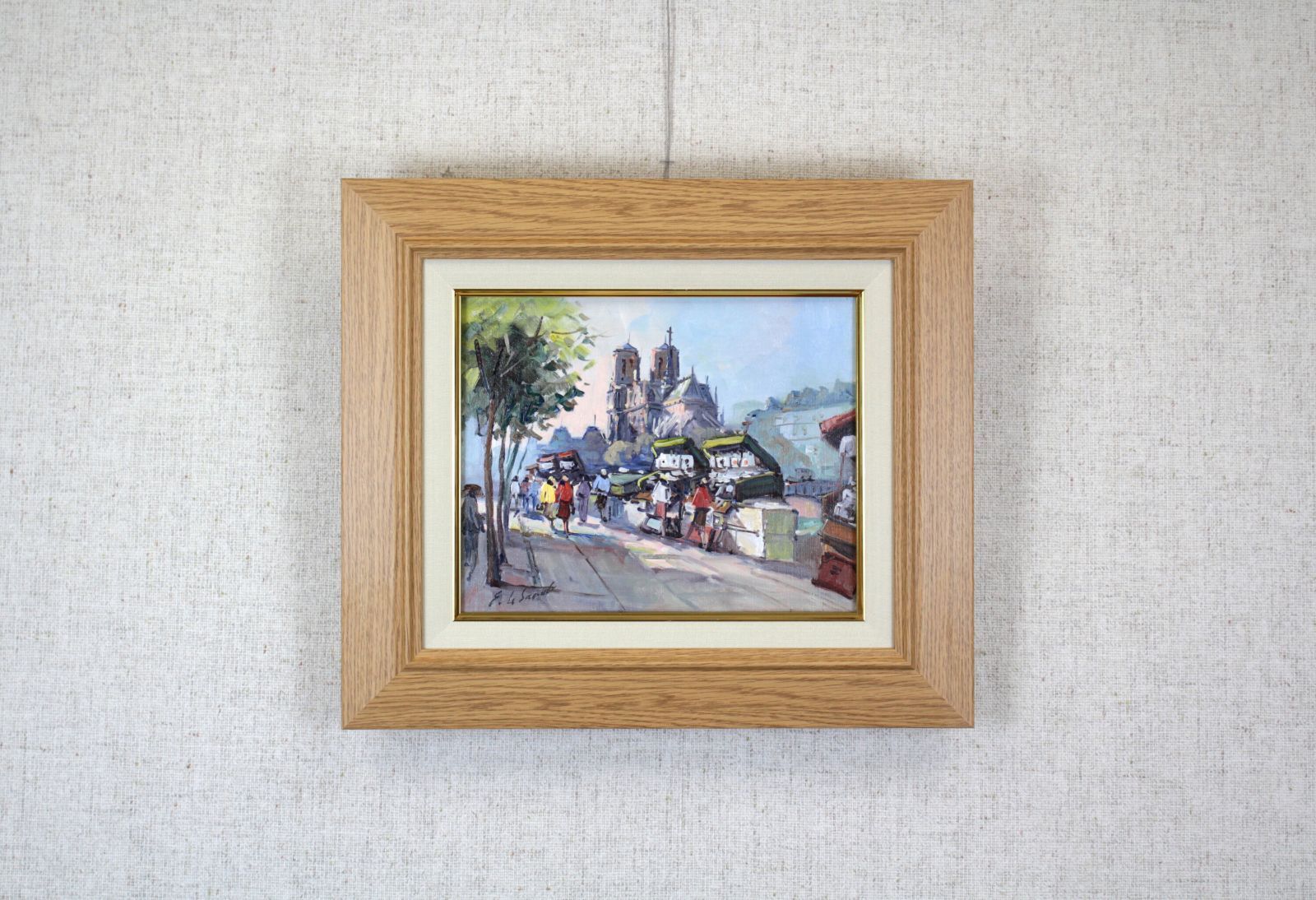 作家不明『街並み』油彩画【真作保証】 絵画 作家不明『街並み』油彩画【真作保証】 絵画の通販 by 北海道