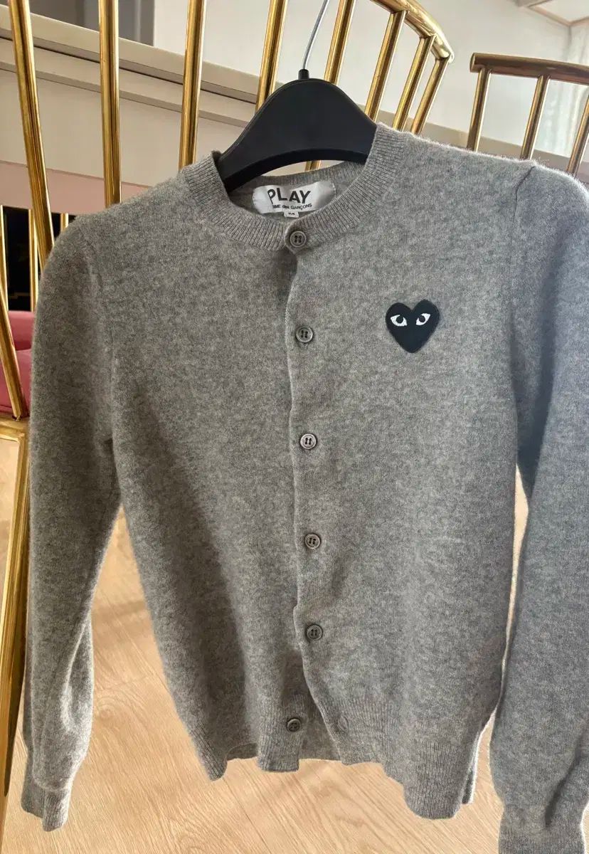 COMME des GARCONS コム デ ギャルソン グレー ブラックワッフェン カーディガン