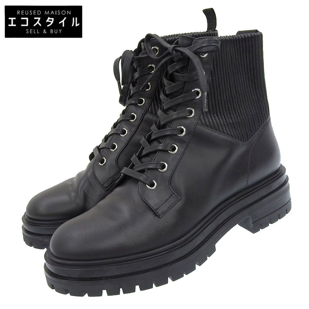 Gianvito Rossi ジャンヴィトロッシ MARTIS20 レザー ブーツ レディース ブラック 38 1|2 G73884 38.5