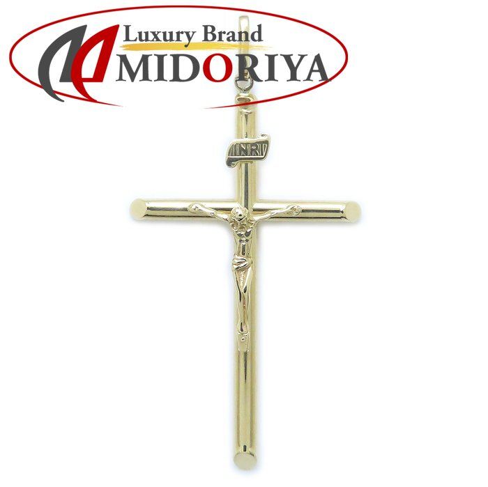 クロス ペンダントトップ ロザリオ K18YG イエローゴールド レディース 79115 FJ