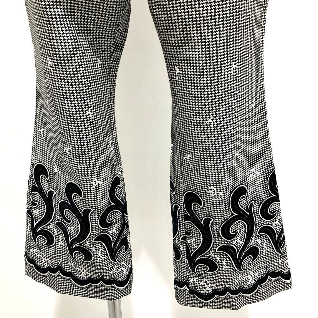 GARCONS 千鳥格子柄×花刺繍