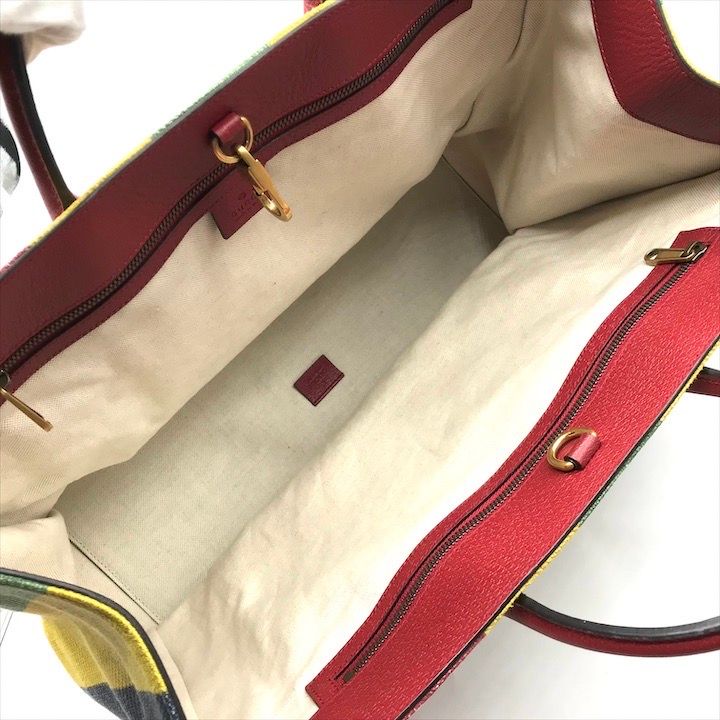 展示品 GUCCI グッチ バイアデラ ストライプ マルチ キャンバス レザー 2WAY ハンド ショルダー バッグ a3246 展示品 GUCCI グッチ バイアデラ ストライプ マルチ キャンバス レザー