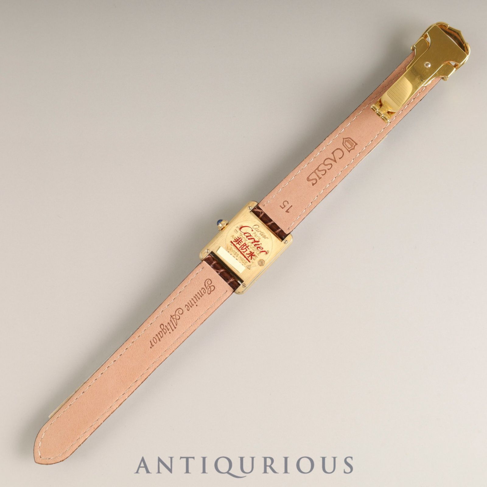 カルティエ マストタンク SM 5057001 クォーツ Cal.057 SV925 革 純正D