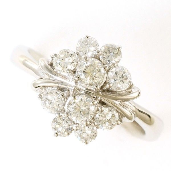 PT900 リング ring 指輪 13.5号 ダイヤ 1.00 カード鑑別書 総重量約6.8g