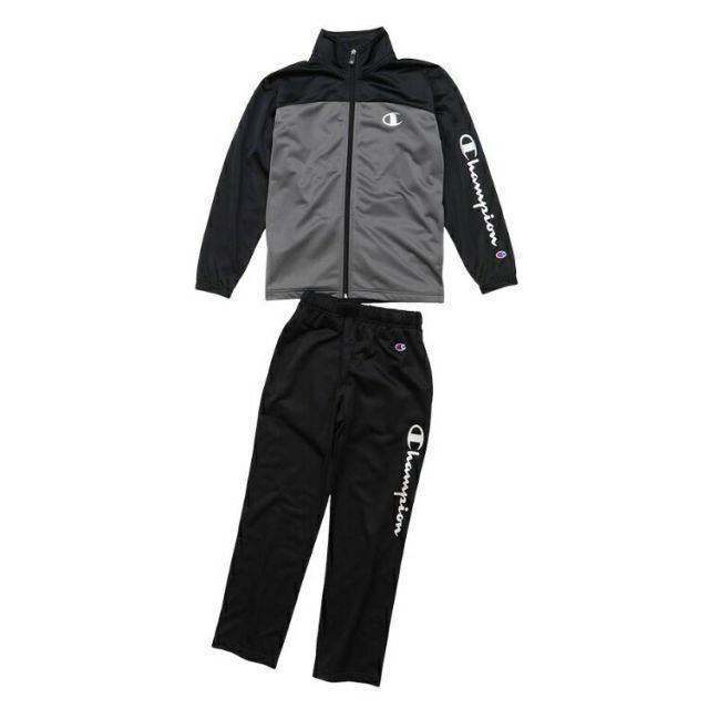 HANES ヘインズ TRAINING SUIT ブラックxチャコール 140サイズ CK-XSW01 93 | スポーツ 運動 グッズ ウエア 服 衣類 セット トップス アウター ボトムス パンツ ズボン ジャージ 素材 練習着 トレーニン