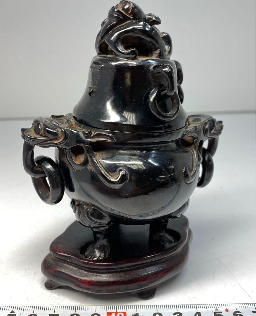 本琥珀 香炉 211g 東Y6-0405 タカサ