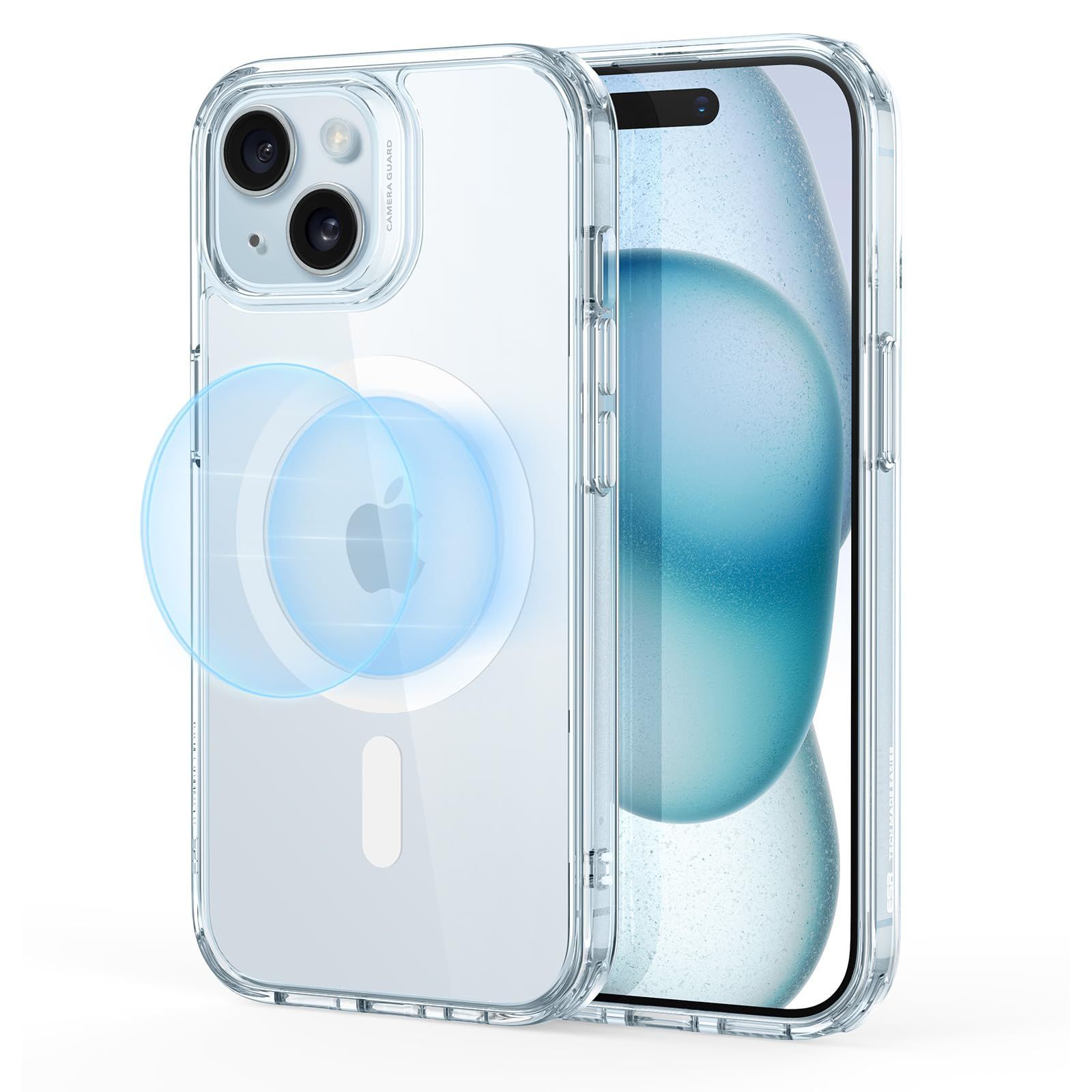 ESR for iPhone 15 Plus ケース MagSafe対応 米軍MIL規格の保護 耐黄変 傷に強い背面 iPhone 15 Plus用 磁気スマホケース ブルー Classicシリーズ