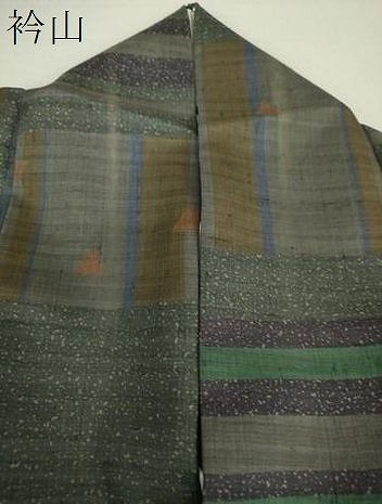 平和屋着物●Maru　Factory　丸山正　紬　格子柄　正絹　逸品　DAAS3924ps 平和屋着物○Maru Factory 丸山正 紬 格子柄 正絹 逸品 DAAS3924ps