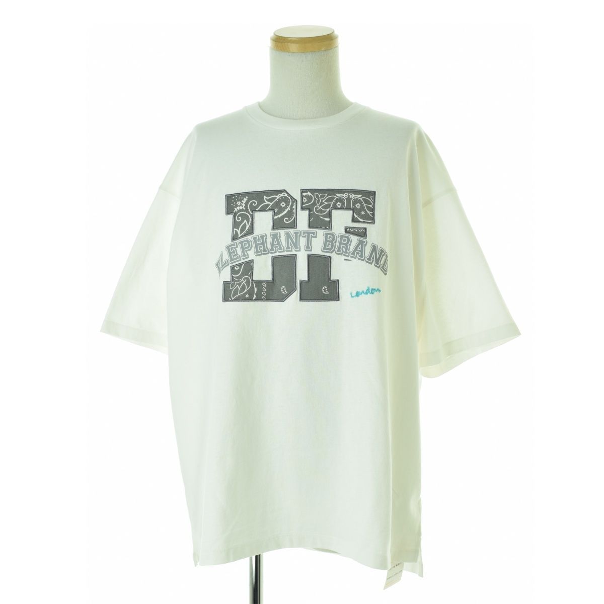 【TheDUFFERofSt.GEORGE×ELEPHANTBRAND】237132 CT731 別注バンダナアップリケ半袖Tシャツ