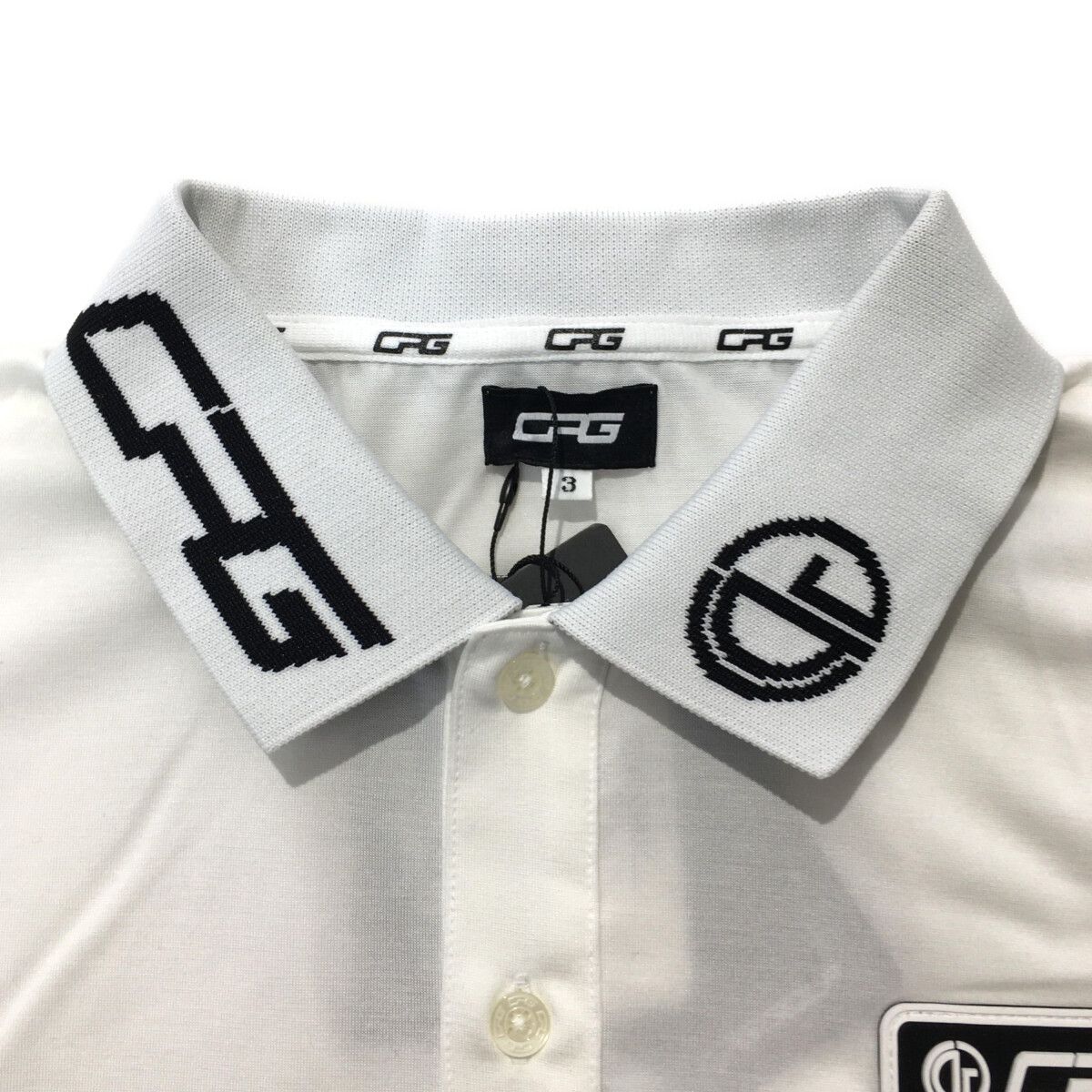 新品タグ付き CPG GOLF シーピージーゴルフ 半袖ハーフジップシャツ 3 未使用品 メンズ シーピージーゴルフ CPG GOLF 半袖ポロシャツ 3