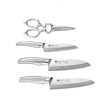 燕熟の技 クローバー 3LAYERS 三徳包丁 牛刀包丁 ペティ キッチンバサミ EJH-5000