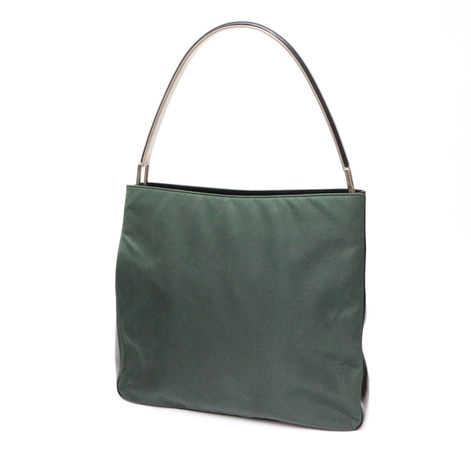 PRADA プラダ ワンショルダーバッグ ダークグリーン 三角ロゴ ナイロン