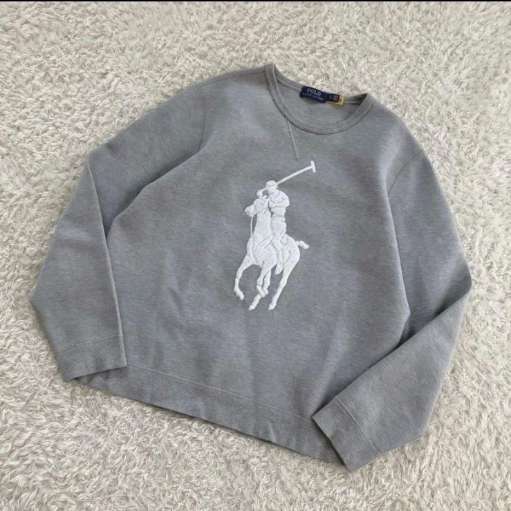 美品！ポロラルフローレン ビッグポニー スウェット グレー サイズL