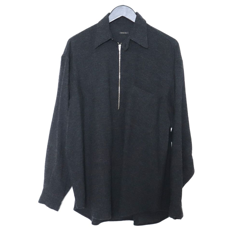 COMOLI カシミヤ和紙ハーフジップシャツ サイズ1 - メルカリ