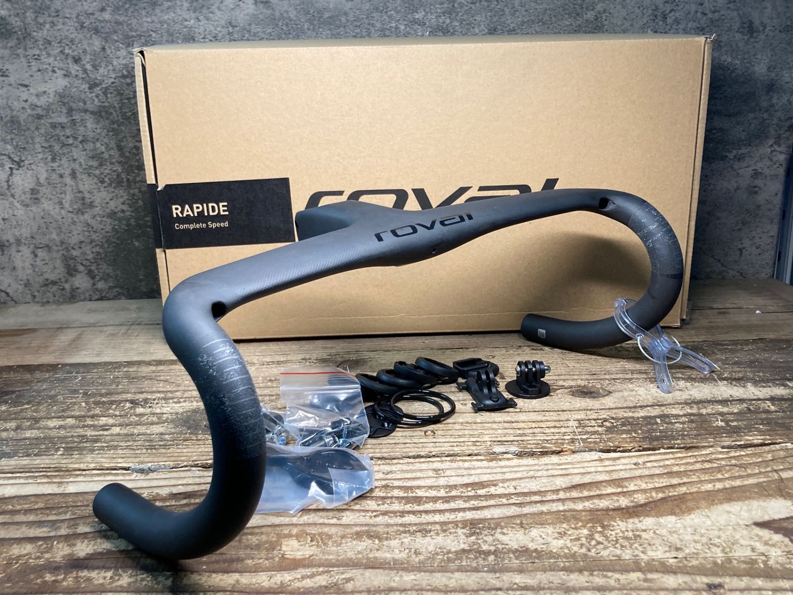 JM376 ロヴァール ROVAL RAPIDE RD COCKPIT 一体型 カーボン ドロップハンドル Φ31.8 400|90mm