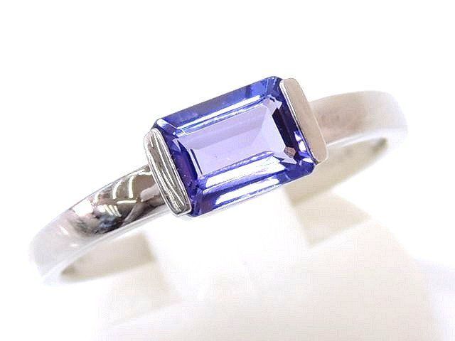 GSTV購入品 美品 Pt950 プラチナ リング □ 18号 タンザナイト 1.00ct