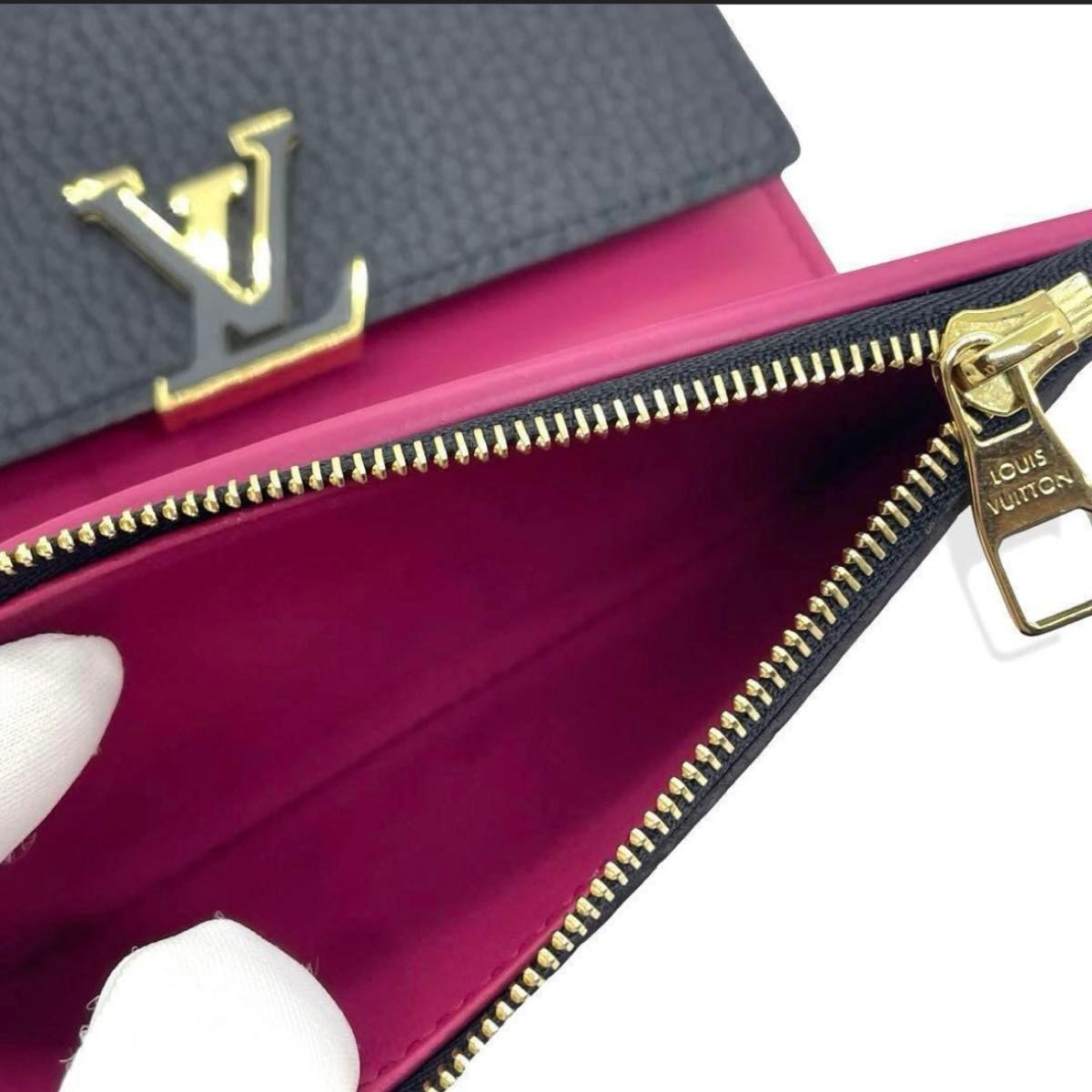 ルイヴィトン 三つ折り財布 トリヨンレザー ポルトフォイユ  