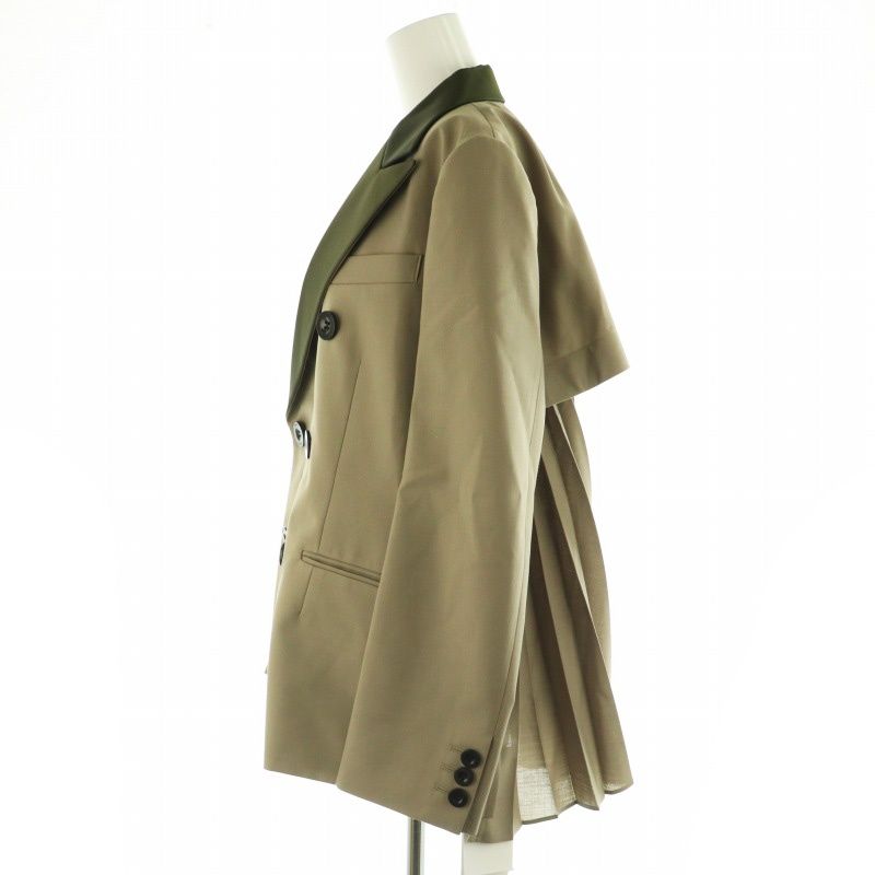 サカイ sacai 23AW セットアップ プリーツ Suiting Mix Jacket 