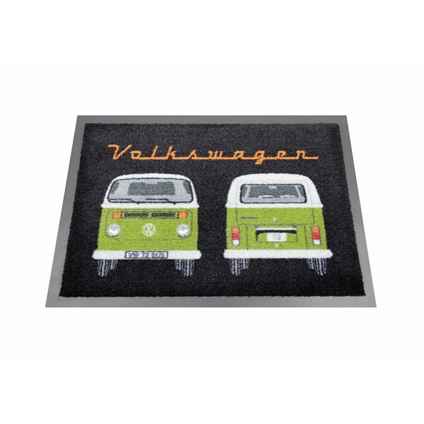 VW Collection ドアマット 玄関マット T2バス フロント-リア グリーン T2DM03