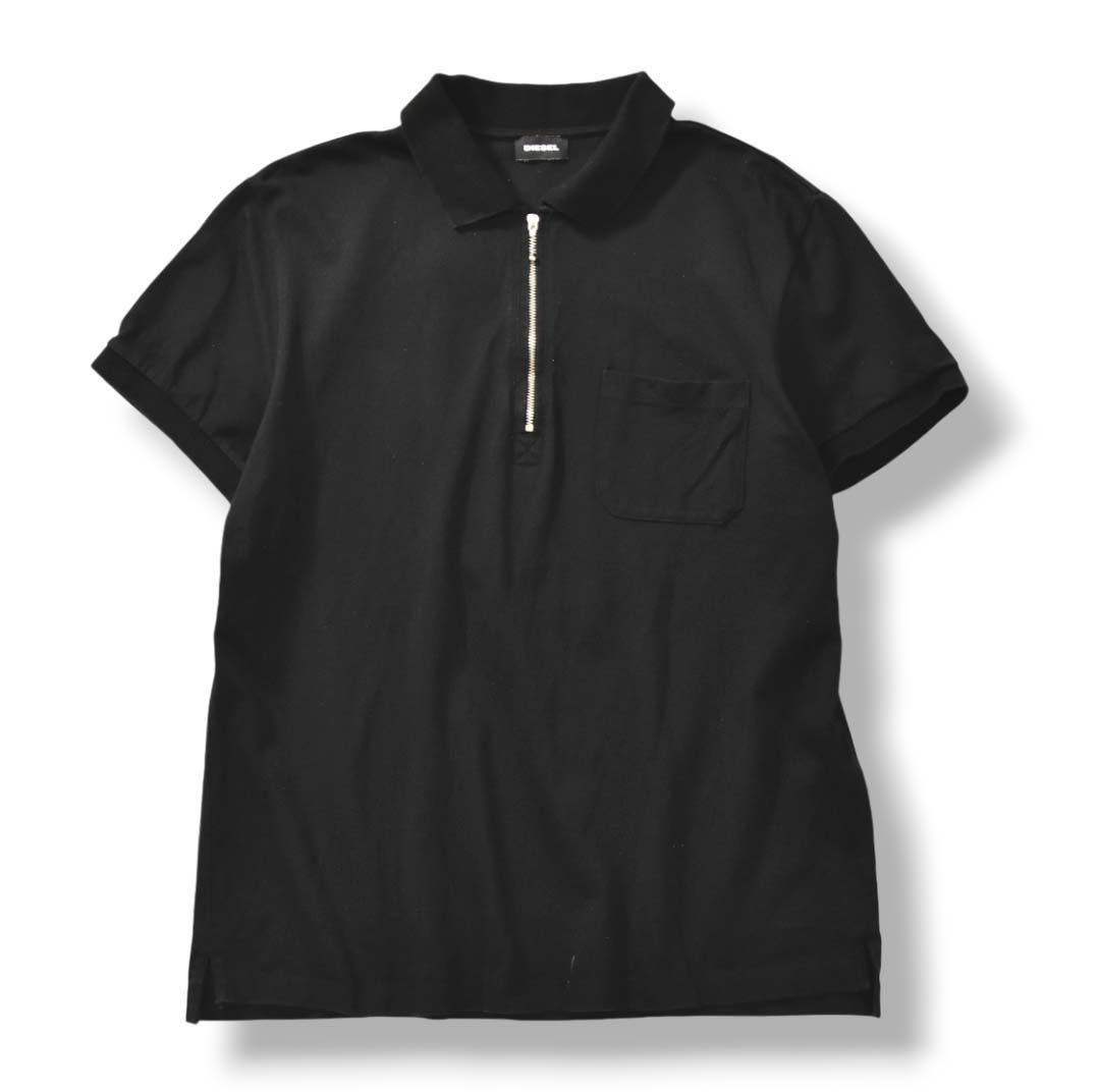 シンプルデザイン】 ディーゼル DIESEL 半袖 ハーフジップ