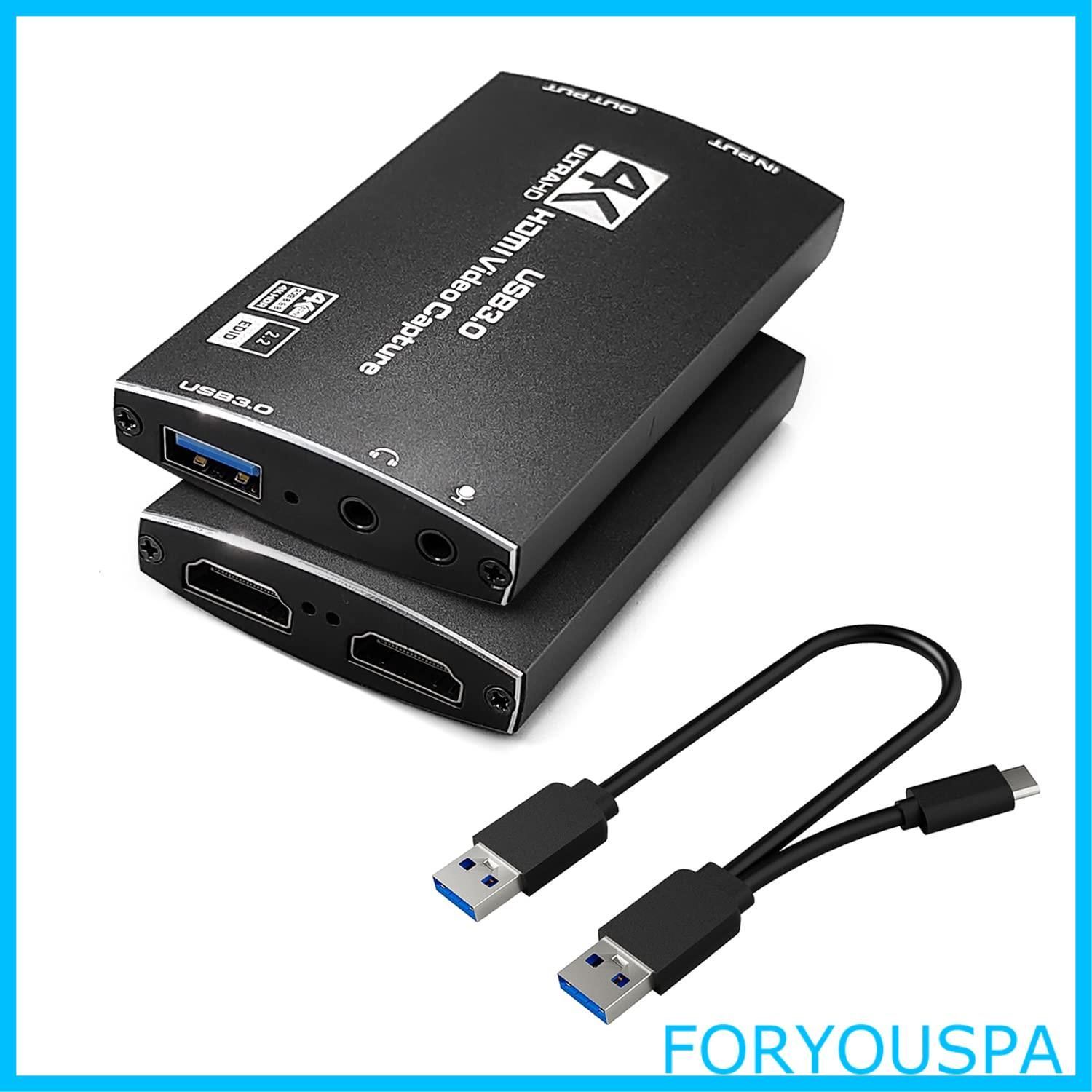 4K HDMI キャプチャーボード ビデオ ゲームキャプチャー USB3.0 60FPS 