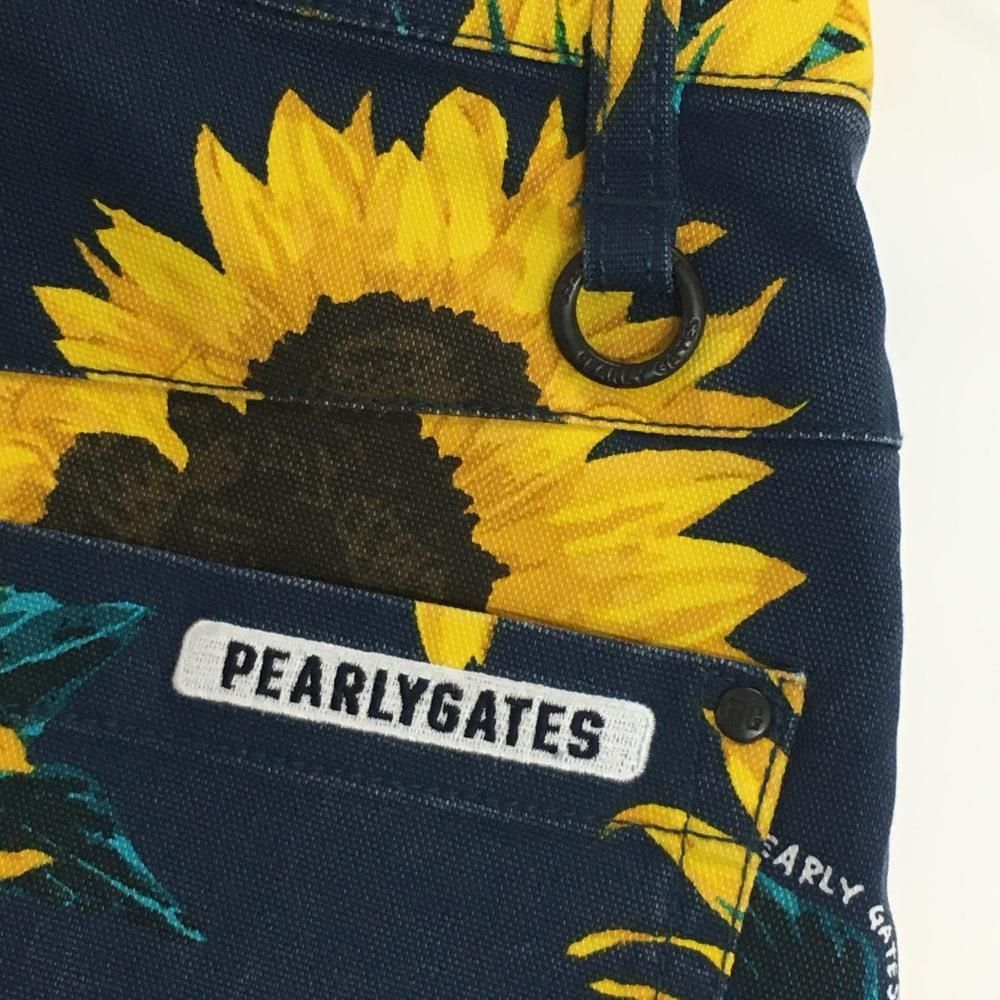 pearly gates パーリーゲイツ 30周年 ひまわり 新品 スカート 1 パーリーゲイツ スカート ネイビー×イエロー ひまわり柄 30周年
