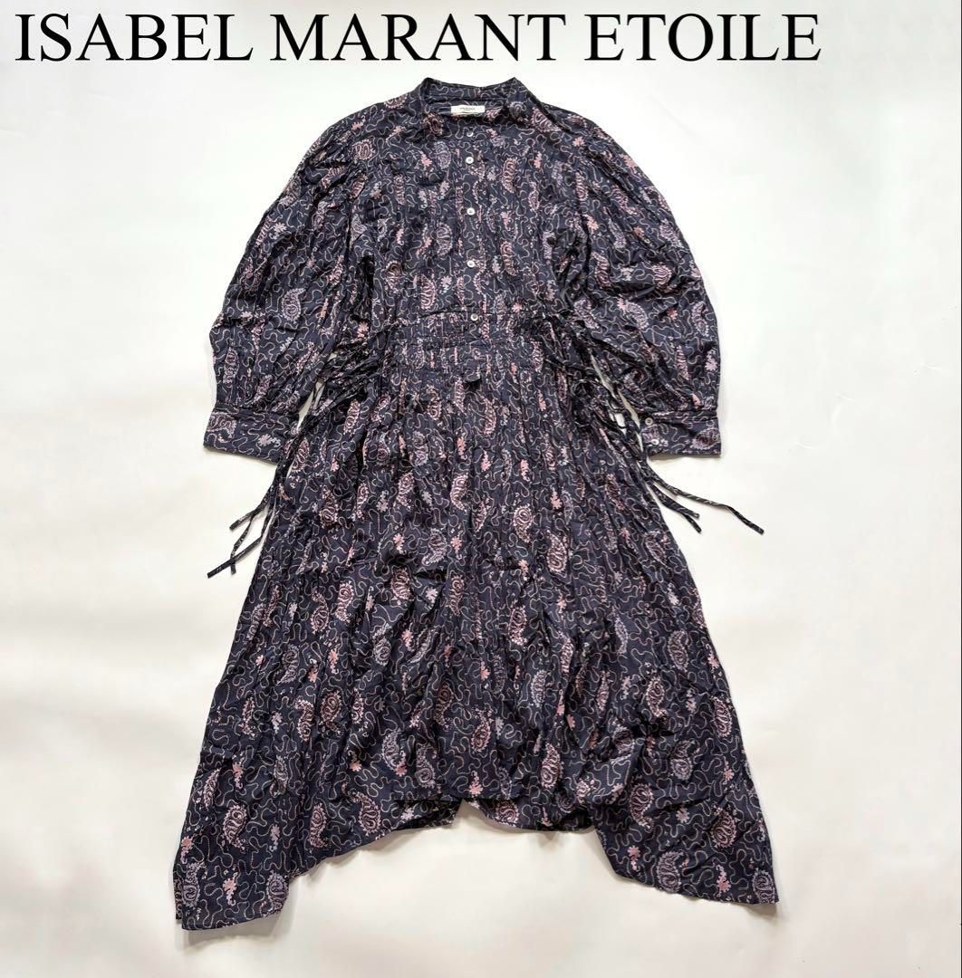 ISABEL MARANT ETOILE イザベルマランエトワール ARIANA DRESS フラワー ワンピース ドレス 花柄 総柄 フ リボン ギャザー