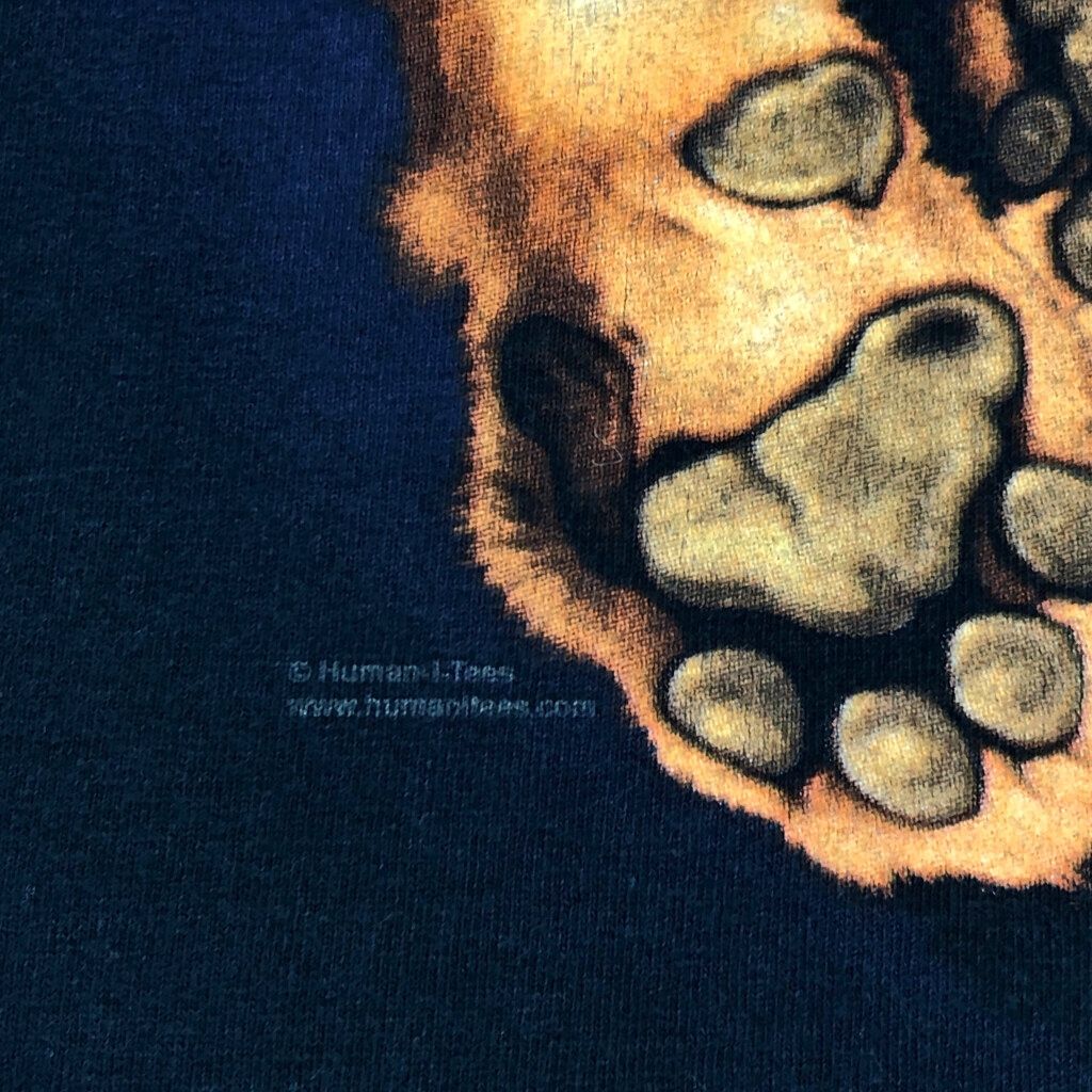 アニマル 動物 メンズ プリント ブラック L 古着 90s 半袖 Tシャツ