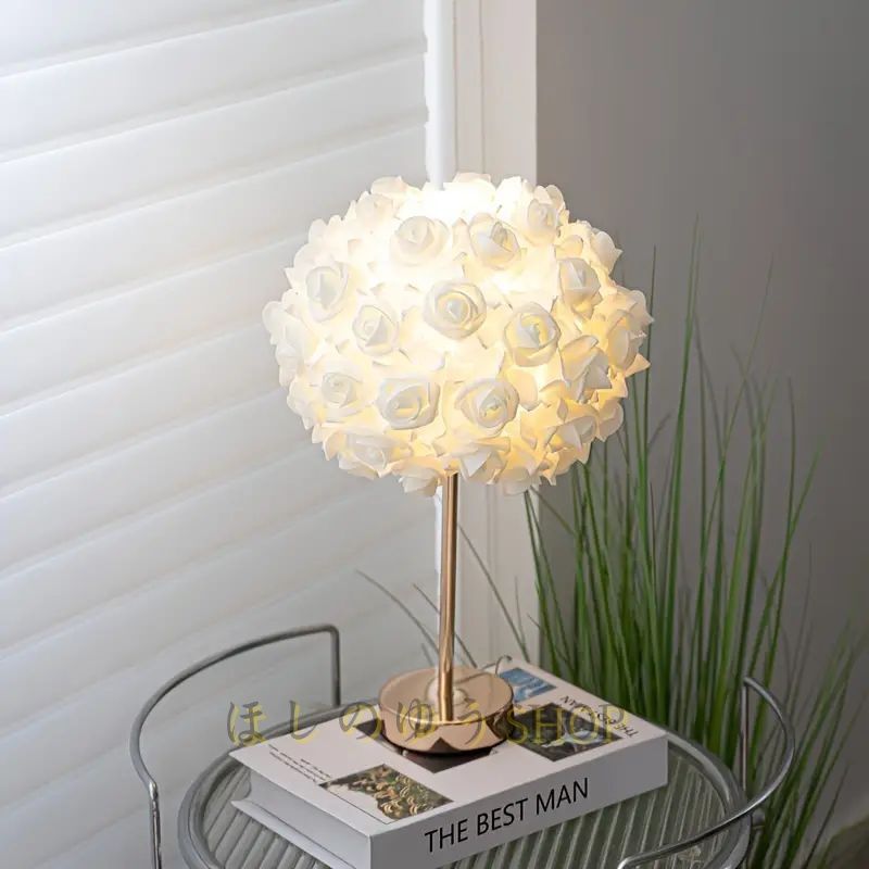 ランプ ライト LED 照明 電気 バラ 薔薇 ローズ フラワー モダン