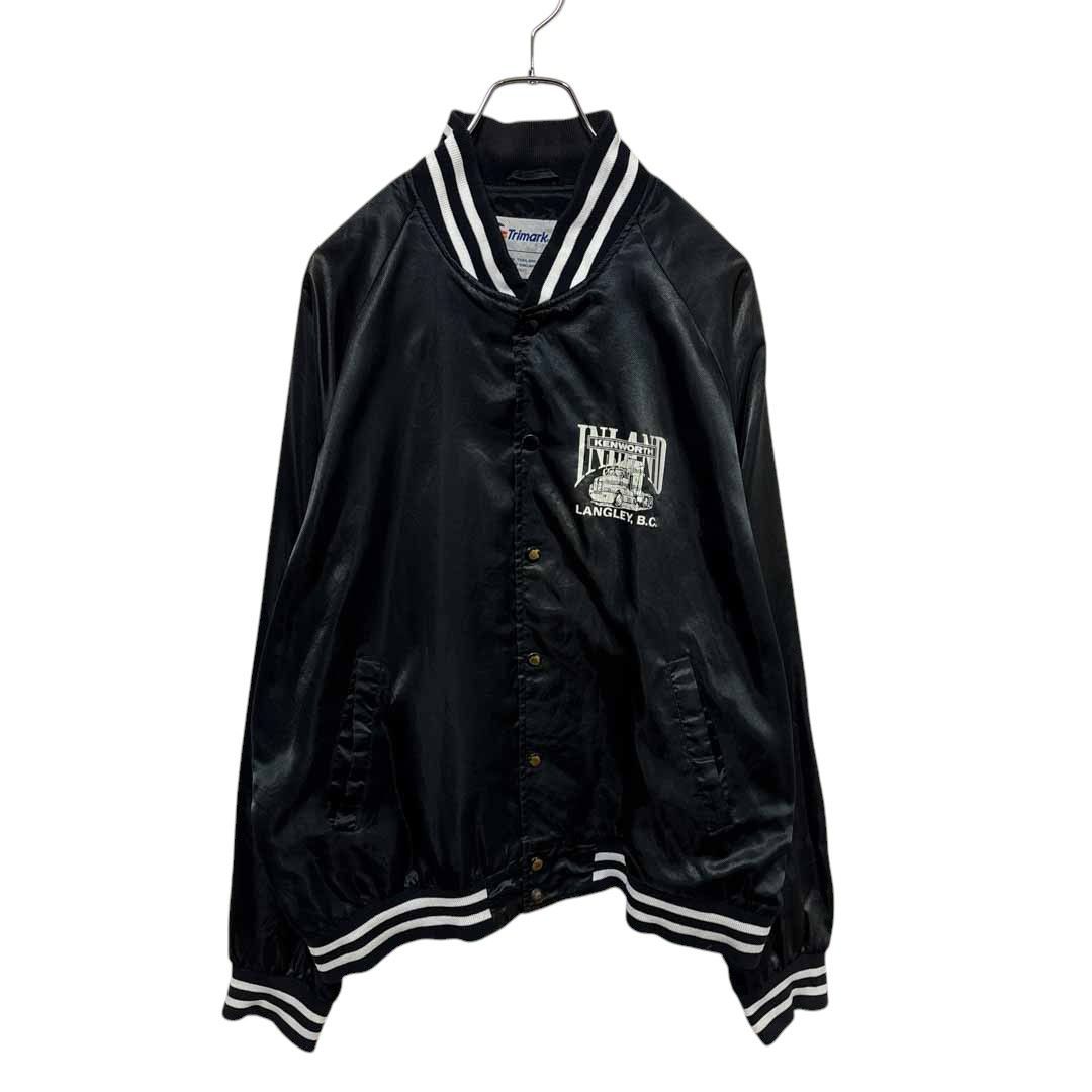 Snap-on ウール スタジャン 刺繍 企業ロゴ バックプリント 古着 70～80s アメリカ製 WPL11783 レタード ワッペン セーラーカラー