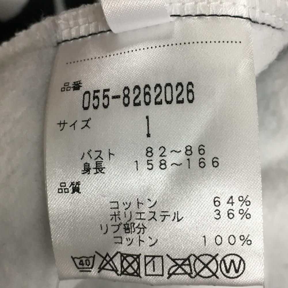 ソフトな パーリーゲイツ×PEANUTS ジップパーカー 黒×白 スヌーピー総柄 裏起毛 ジャケット レディース 1 M ゴルフウェア PEARLY GATES オフィス