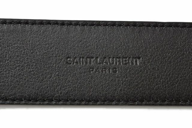 サンローラン ベルト メンズ SAINT LAURENT スタックループ スムースレザー ブラック 483197