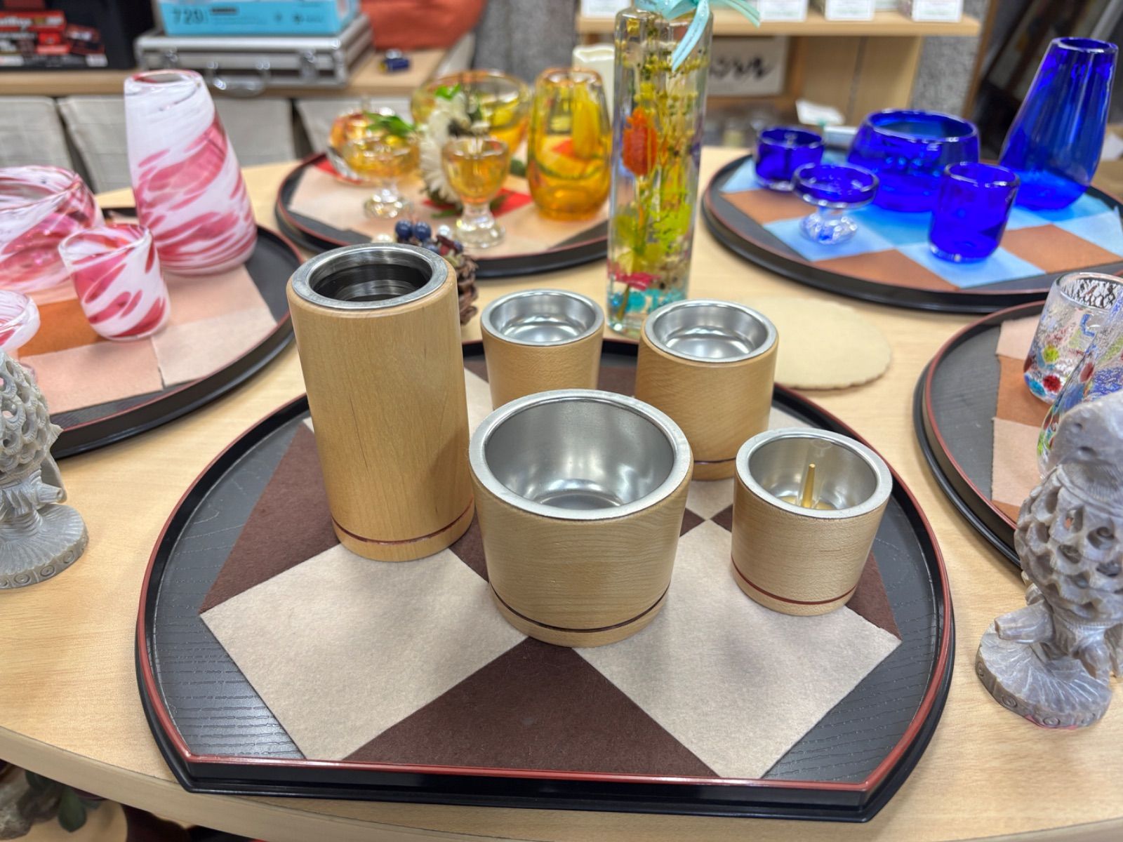 mano 五具足木製ウォールナット色
