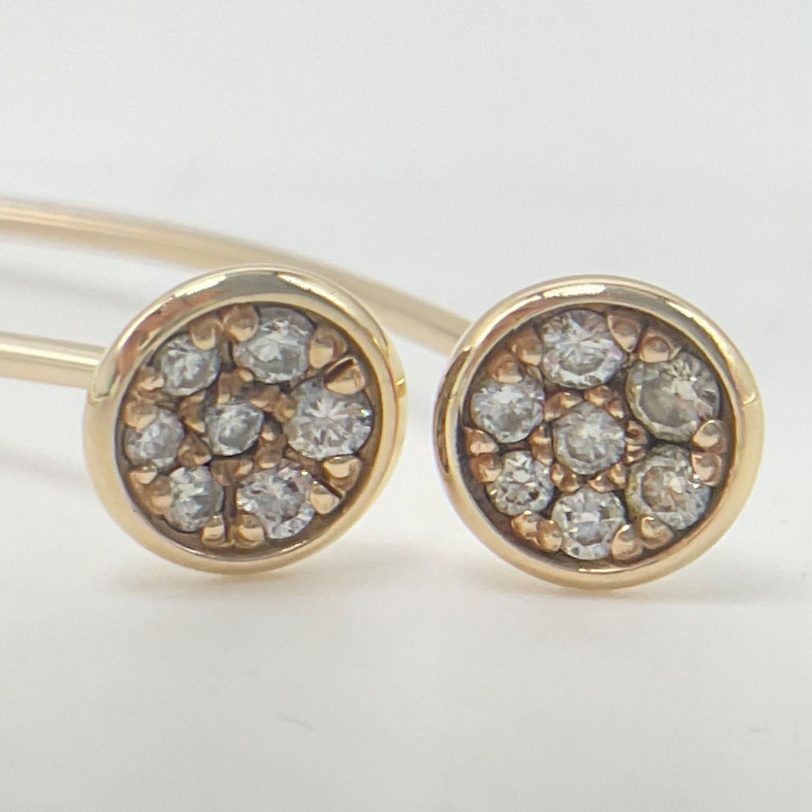 ゆゆゆ【Hirotaka】ヒロタカ　K10 ゴールド・ダイヤモンドピアス HIROTAKA ヒロタカ ダイヤモンド パヴェ アローピアス K10YG