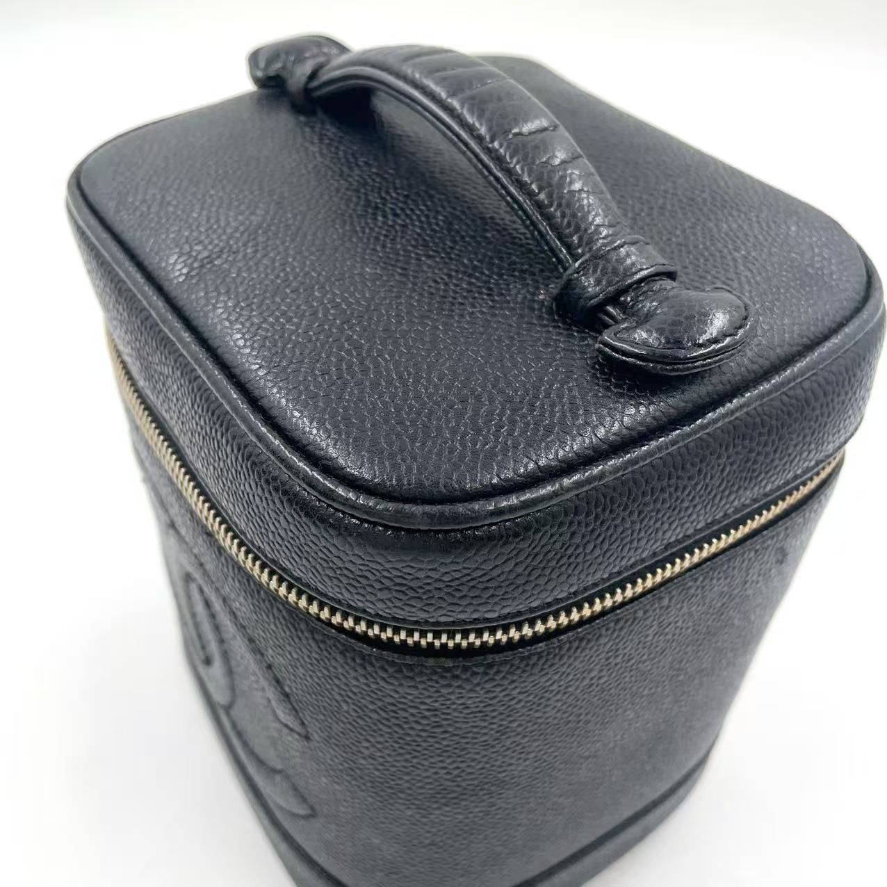 CHANEL ココマーク バニティバッグ シリアル番号不明 キャビアスキン