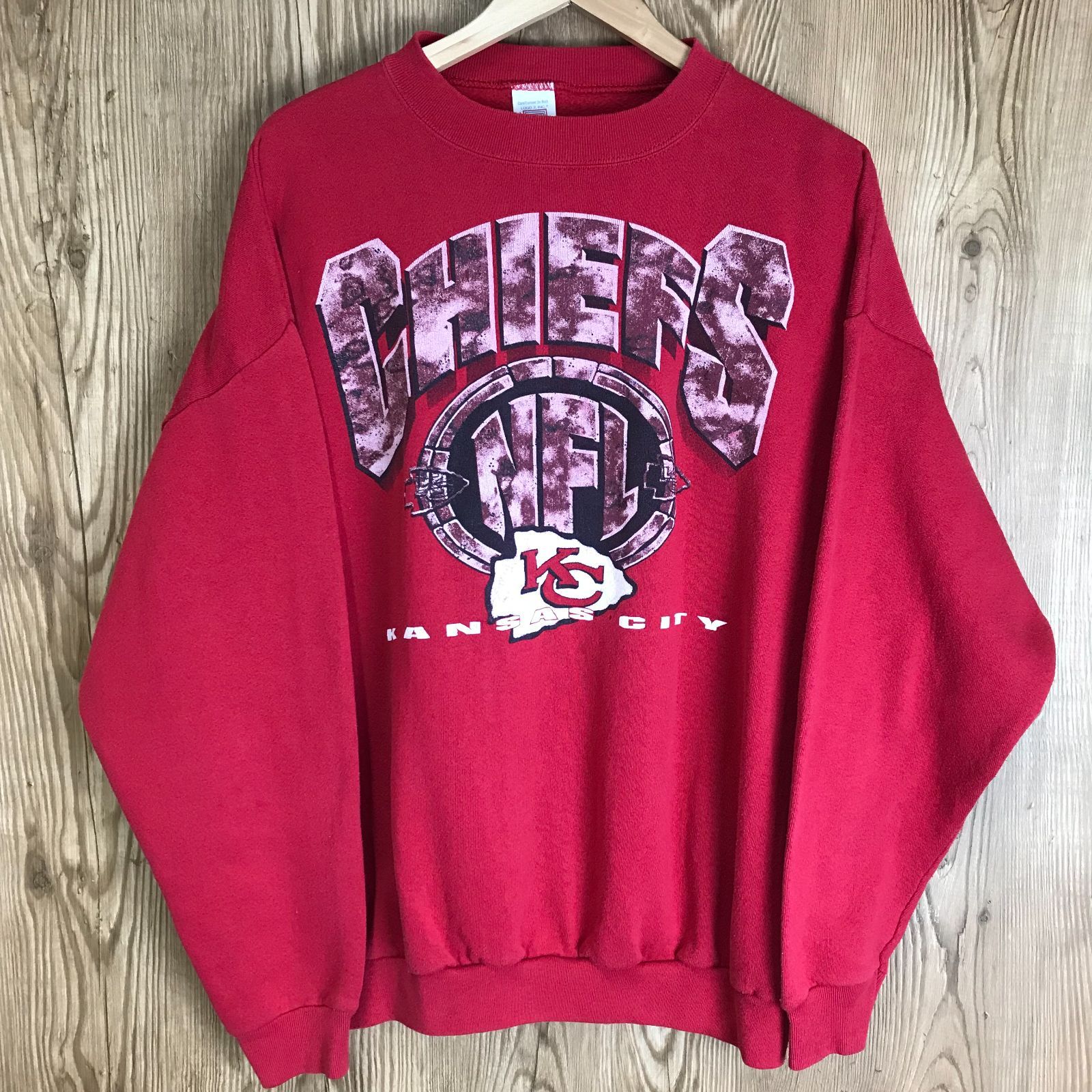 90s VINTAGE LOGO 7タグ NFL プリントスウェット トレーナー サイズ 