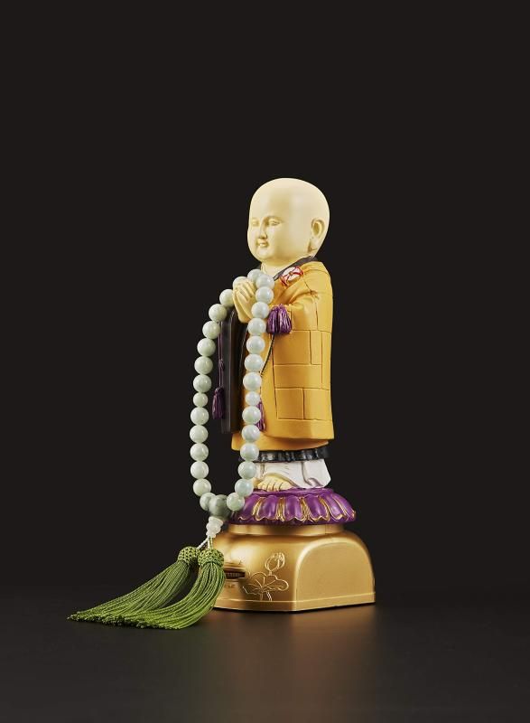 エスワールド 我が家のお坊さん 袈裟タイプ 西本願寺 本体部-約 8.5 × 8.5 × 20.5 cm 土台部-約 8 × 10 × 4 cm