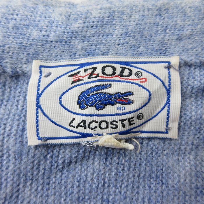 XL/古着 ラコステ LACOSTE IZOD 長袖 ブランド ニット カーディガン