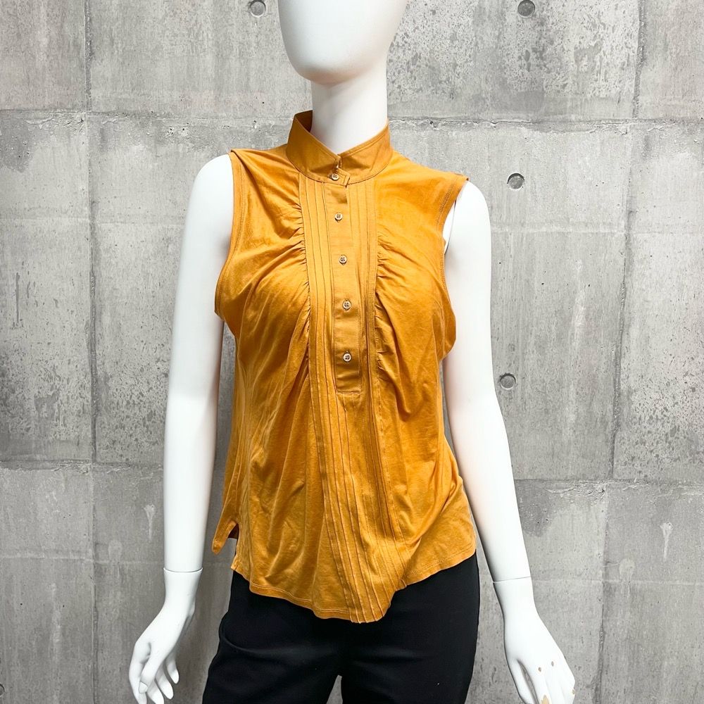 グッチ タンクトップ レディース スタンドカラー ノースリーブブラウス  