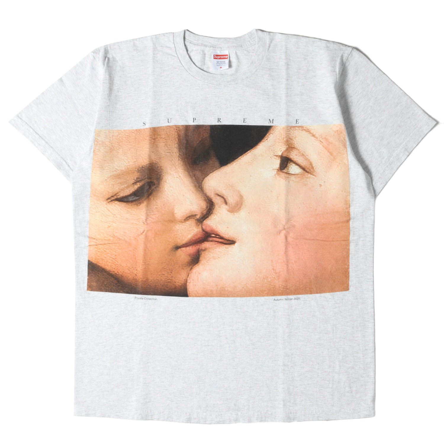 Supreme シュプリーム Tシャツ サイズ:M 21AW ビーナス 絵画 プリント クルーネック Tシャツ Venus Tee  アーニョロ・ブロンズィーノ 愛の勝利の寓意 アッシュグレー トップス カットソー 半袖 ブランド