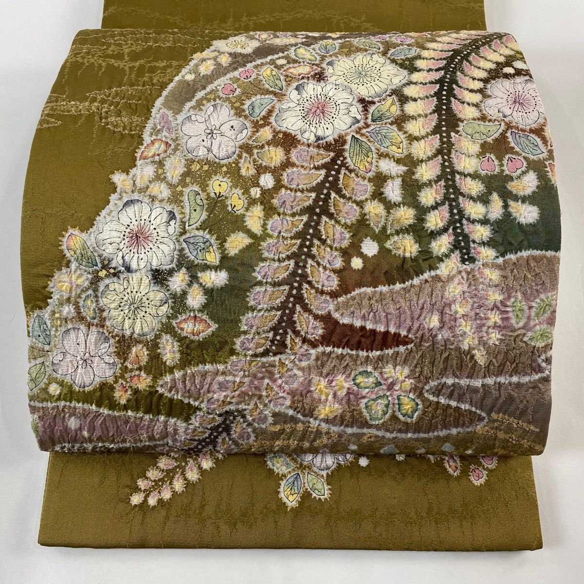 美品　落款　辻ヶ花　袋帯　くすみブルー×茶系 楽天市場】辻が花 訪問着（帯｜和服）：レディースファッション