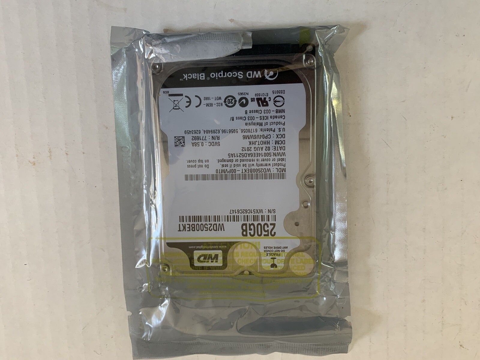 Western Digital Black 250GB Internal 7200RPM 2.5 WD2500BEKT HDD