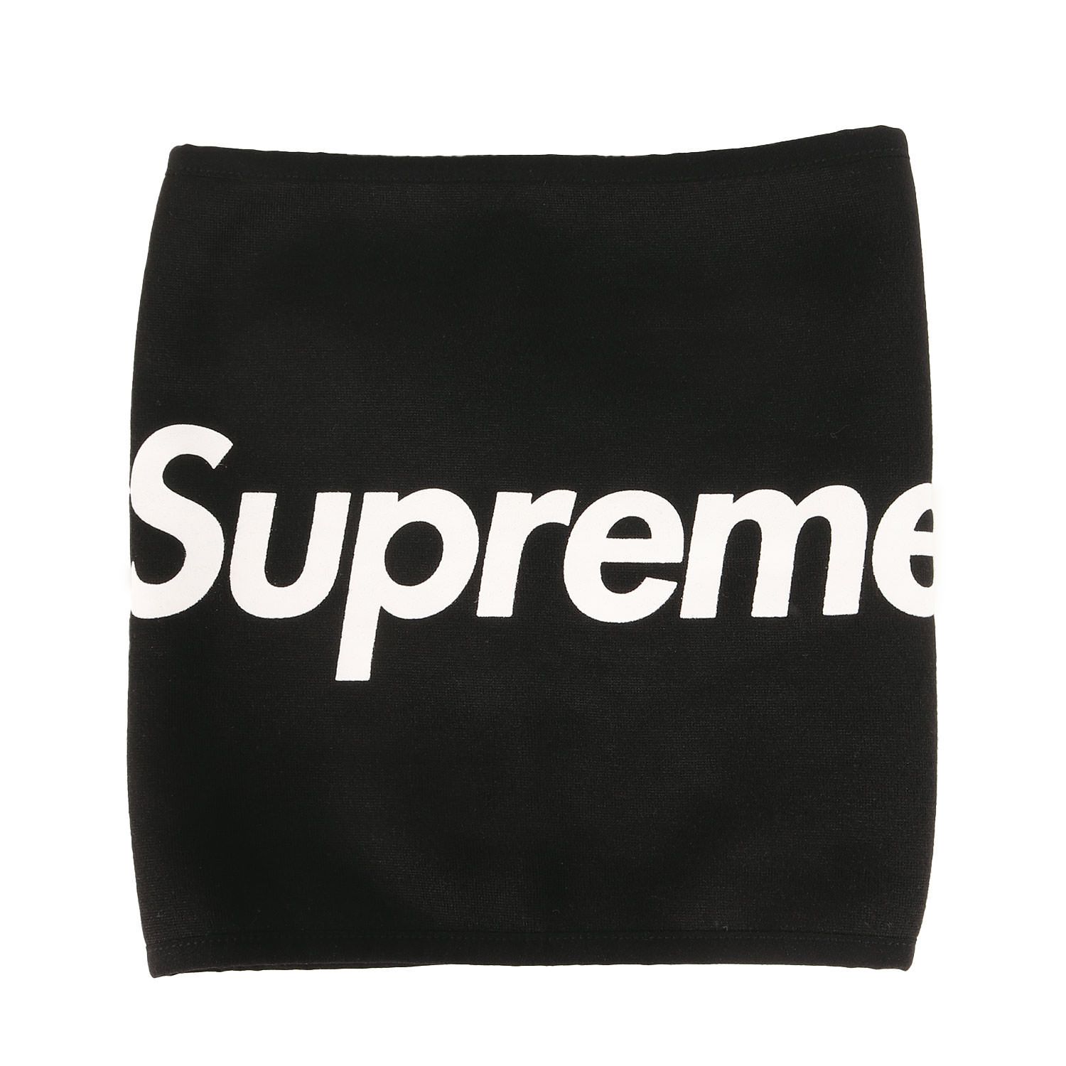 【美品】Supreme シュプリーム ブランドロゴ フリース ネックウォーマー (Fleece Neck Gaiter) / ブラック 黒 / ファッション 小物 雑貨【メンズ】