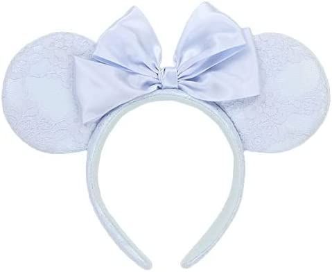  ミニーマウス レース カチューシャ Disney Blue Ever After 応募券
