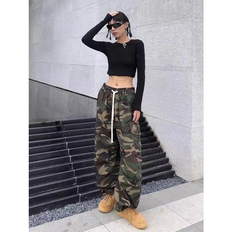 S-3XL カーゴパンツ カモフラ コットン 迷彩パンツ ダンス 迷彩