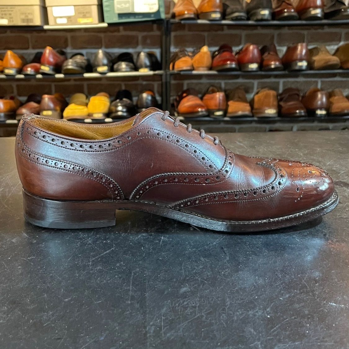 チーニー tweed別注 JOSEPH CHEANEY フルブローグ UK7.5 - メルカリ