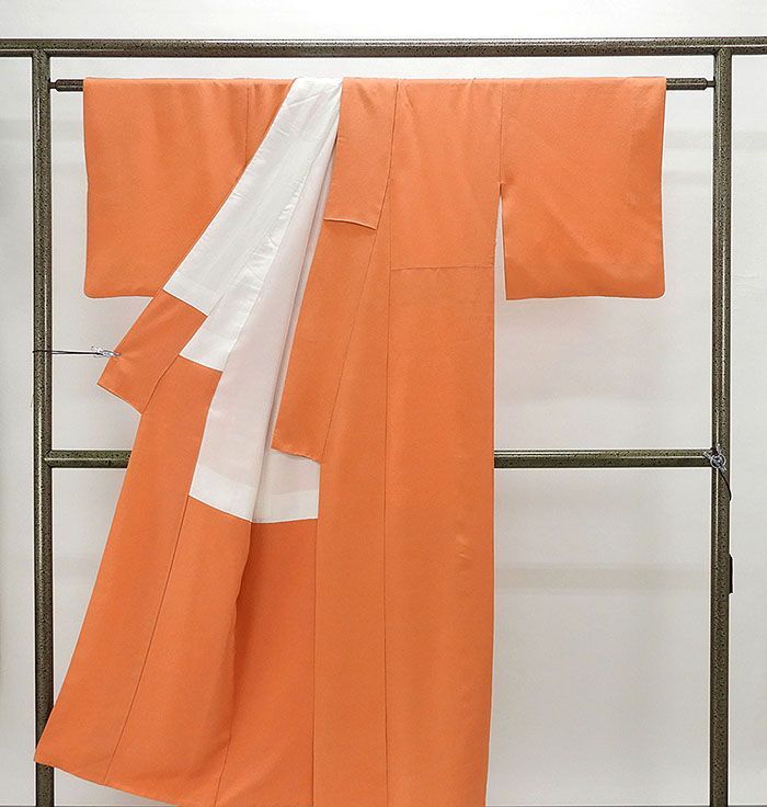 平和屋着物＊夏物 色無地 草花文紗 朱・緋色 正絹 逸品 未使用 DAAS1667ud