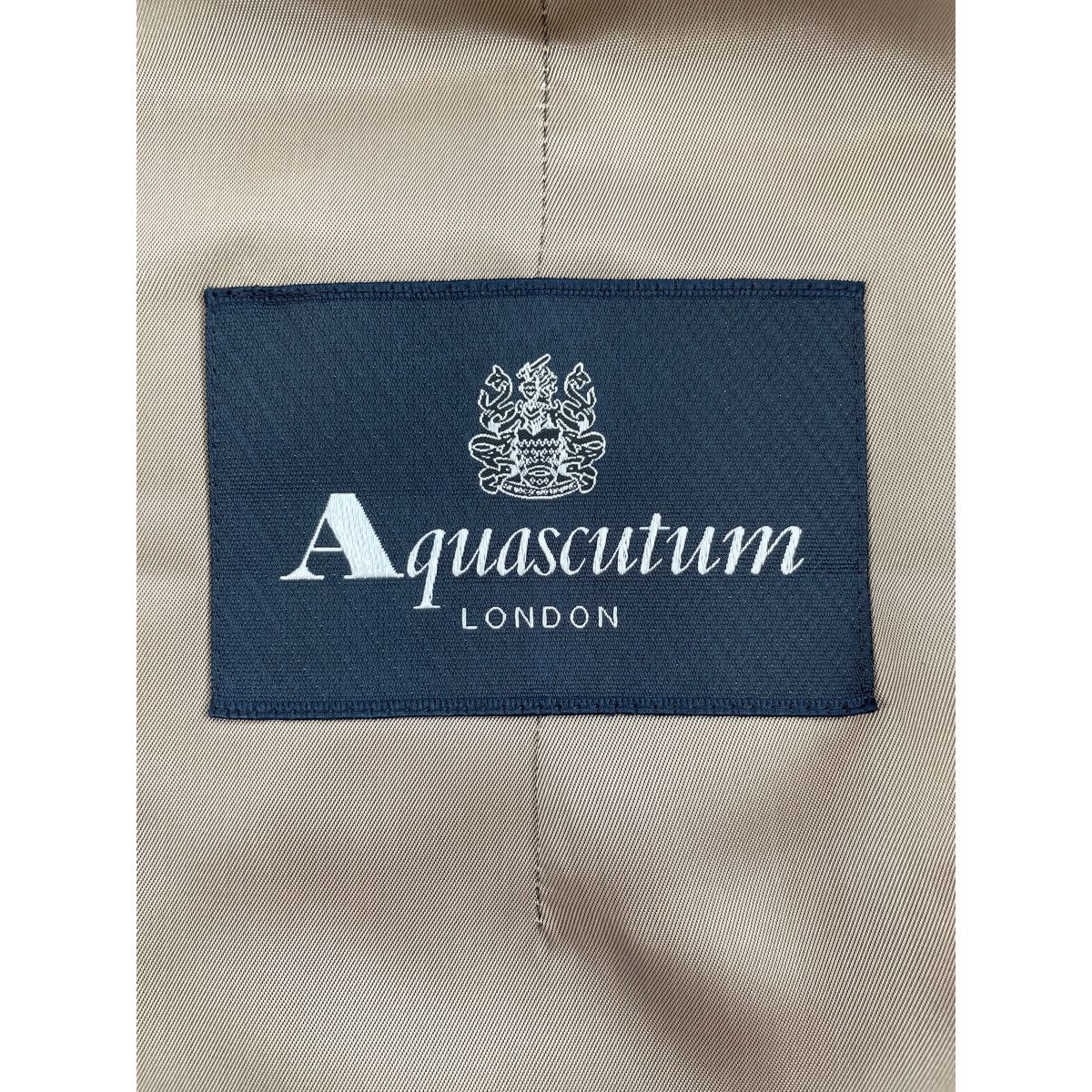 Aquascutum アクアスキュータム ベージュ アクアテック チェックライナー付き トレンチコート 36